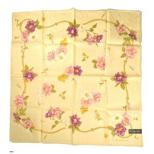 Burberry London Floral Chain Cotton Scarf – NWT – 20.5” (52 cm) Square